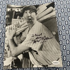 Max Patkin Clown Prince of Baseball signed Photo W/ Carol & James Spence Holo