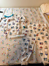 Vintage Carter's 3T Pajamas Set Teddy Bear Driving Car Toddler 2pc PJs