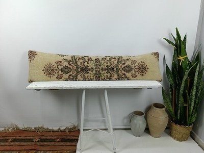 LONG BOLSTER PILLOW TURKISH RUG PILLOW LONG BED PILLOW LONG LUMBAR PILLOW DECOR