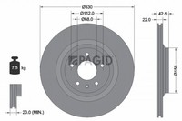 2X Bremsscheibe Pagid 54604NC FüR Audi A6 Allroad C6 4FH Avant 4F5 Tdi Quattro