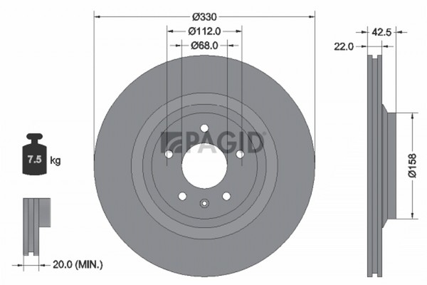 2X Bremsscheibe Pagid 54604NC FüR Audi A6 Allroad C6 4FH Avant 4F5 Tdi Quattro-image