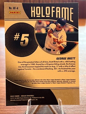 2022 Panini Mosaic #HF-4 George Brett Holofame Kansas City Royals