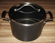 Kirkland Signature Hard Anodized 8 Qt Hard Anodized Non Stick Stock Pot With Lid