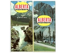 Vintage 1965 Alberta Canada Official Road Map