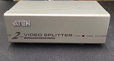 ATEN 2 Port VGA Video Splitter Metal Housing DDC2 Desktop Monitor Adapter