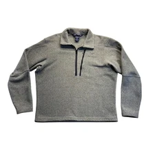 Arc'Teryx Fleece Pullover Sweater Sz M Gray Quarter Zip Casual Outdoor Gorp Y2K