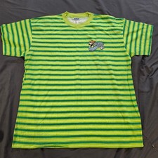 Vintage Pooh Brazos Tigger Sport Striped T-Shirt Mens XL Green Made in USA 90s