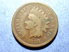 1868 Indian Cent Good+ details