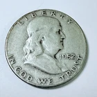 1952-S 50C Franklin Half Dollar 90% Silver Circulated US Coin Free Ship #8430