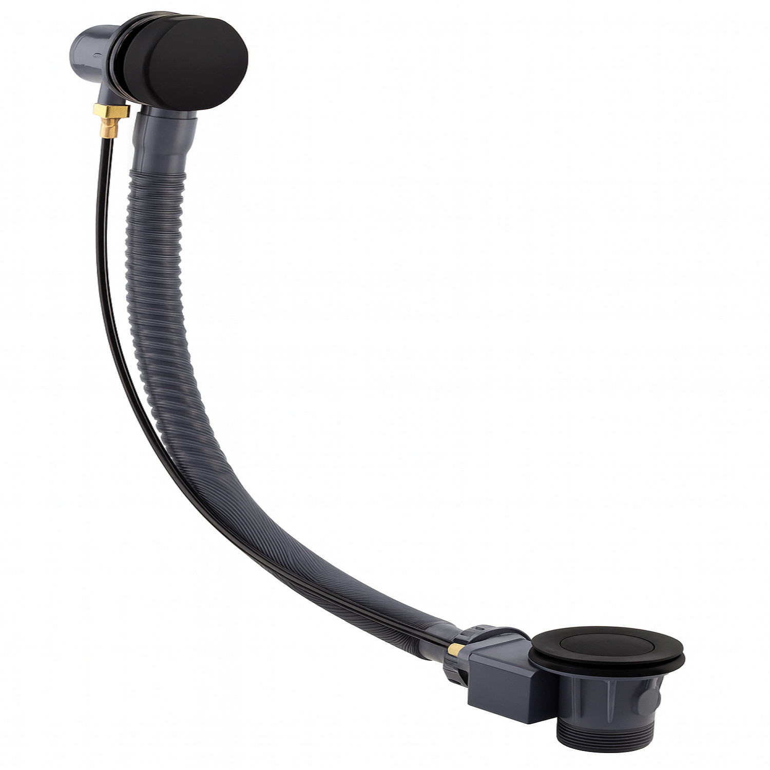 Residuos y desbordamientos emergentes de baño negro mate