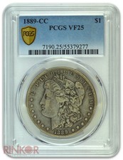 1889-CC $1 Morgan Dollar PCGS VF-25