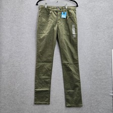 GAP Women Jeans 16 Green Khakis Twill Skinny Button 29" Inseam NWT