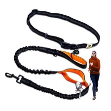 Hands Free Leash for Large Dogs Padded Reflective Lead with Adjustable Belt