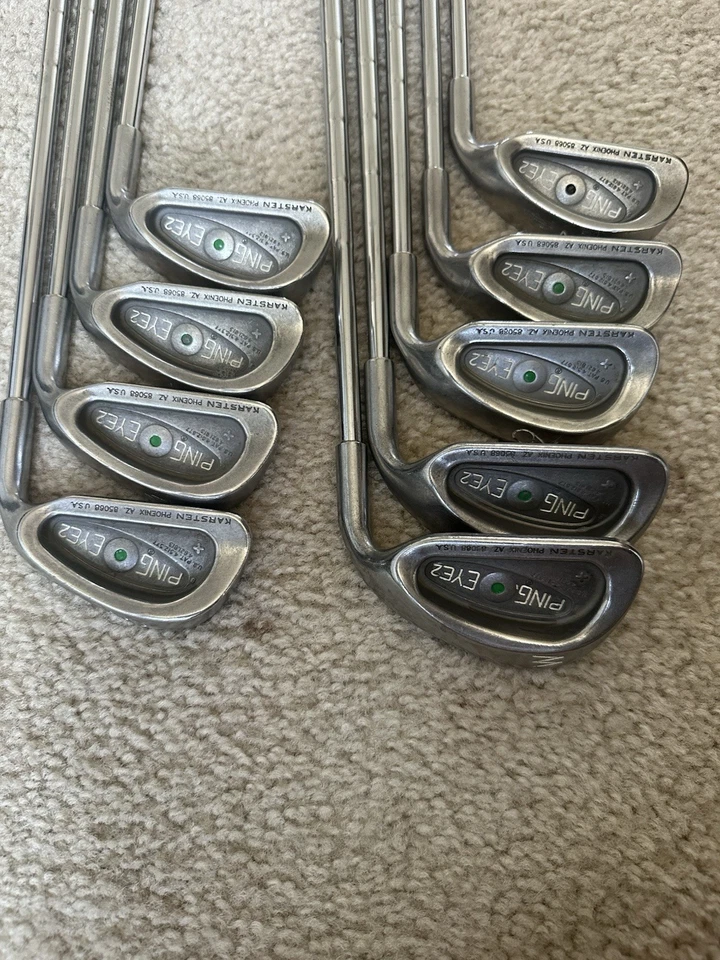 🔥PING EYE 2+ IRONS 3-PW-SW GREEN 🟢 DOT - PING GRIPS - GREAT SHAPE🔥 - Image 2 of 4