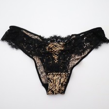 NEW Victoria's Secret VTG 2010s Smooth Satin Leopard Cheekini Panty SMALL