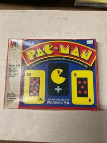 Vintage NES arcade Pac Man 1980 Card Family Game Night Milton Bradley #4222 EUC
