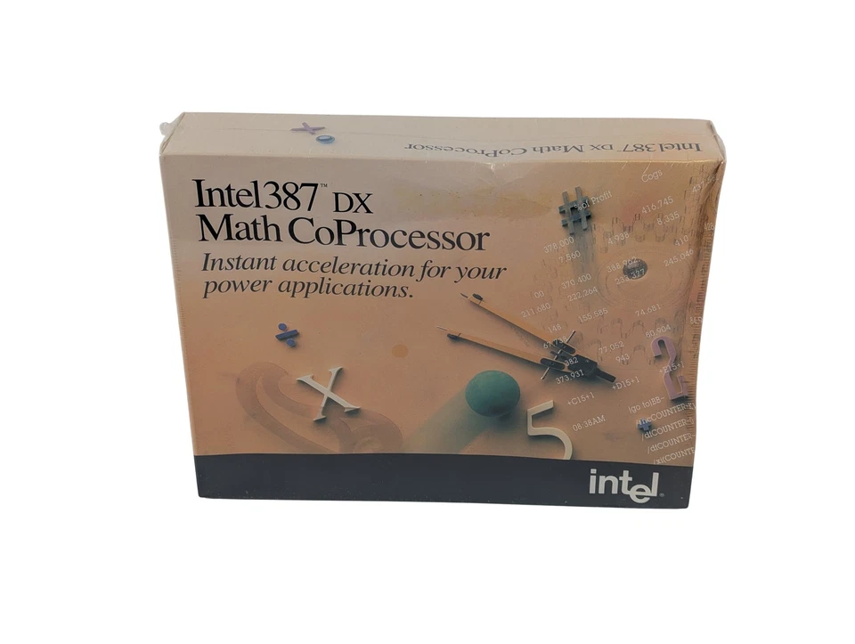 Intel 387DX Math CoProzessor - Versiegelt! Für 386 16, 20, 25 oder 33 Mhz - Box387Dx