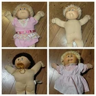 Vintage 1980s Cabbage Patch Kids Lot of 4 Xavier Roberts Signed Org Tags