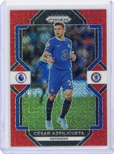 2022 Panini Prizm Premier League Cesar Azpilicueta Red Mosaic #123 card