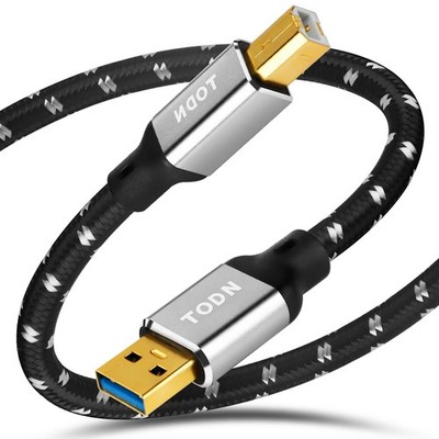 Audiophile USB 3.0 A to USB B Cable with 4-Core OFC 9.8FT, HiFi USB Audio Cab...
