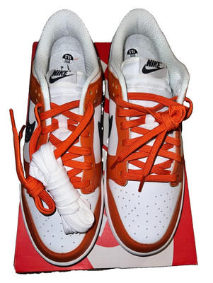Nike Dunk Low Starry Swoosh Campfire Orange Low Top Lace Up Leather FV6909-800