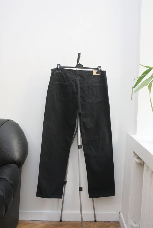 Pantalones Armani Jeans Vintage Algodón Gris Oscuro Hechos en Italia Foto 3 de 4