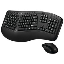 Adesso WKB-1500GB Tru-Form Media 1500 Wireless Ergonomic Keyboard  Laser Mouse
