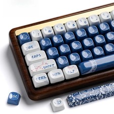 140 Key Porcelain Ceramic Theme PBT Keycaps MOA Profile Mechanical Keyboard