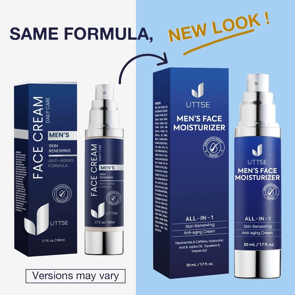 Crema facial 6 en 1 para hombres - antienvejecimiento, arrugas, manchas oscuras, bolsas para ojos 1,7 oz Foto 2 de 4