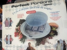 Portion Control Covered Plate Plus PERFECT PORTIONS by Nutritionist Divided new