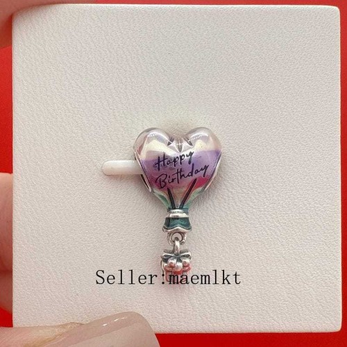 New 925 Sterling Silver Happy Birthday Hot Air Balloon Charm 791501c01