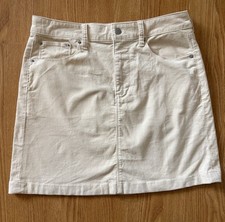 J Crew Factory Cream Corduroy Mini Skirt Size 6