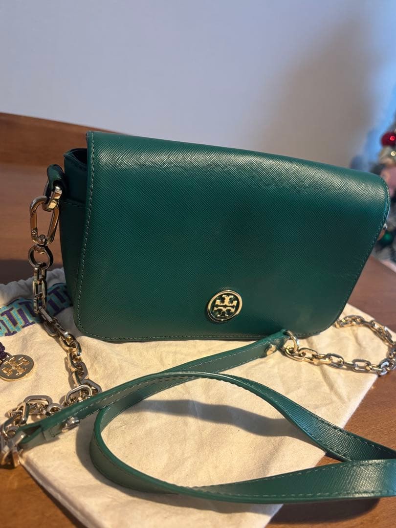 Tory Burch Shoulder Bag Leather Green Women's From Japan thumbnail 20