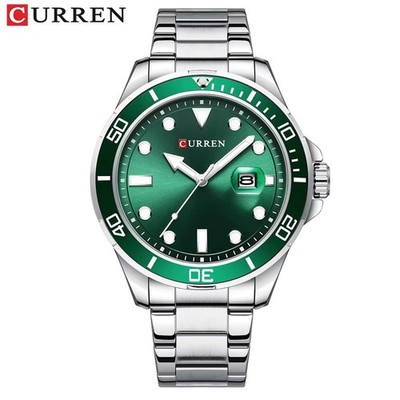 47MM CURREN Quartz Men's Luxury Watch Dive 30M Waterproof Luminous Stainless NEW