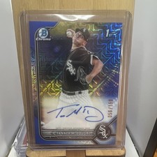 2022 1st Bowman Chrome Blue Mega Refractor Auto Tanner McDougal CPA-TM  /150 