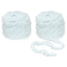 70yds Faux Fur Yarn, 2 Skeins Fuzzy Yarn Crochet Fluffy Yarn Soft, Sky Blue