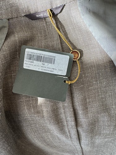 NWT! $3895 LORO PIANA Virgin Wool Silk Flax Andorra Jacket US 44 IT 54 Italy - Picture 15 of 16
