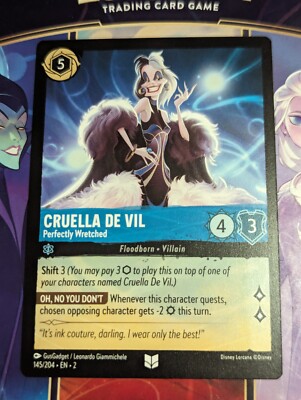 Cruella De Vil - Perfectly Wicked  145/204 | Lorcana Rise of the Floodborn