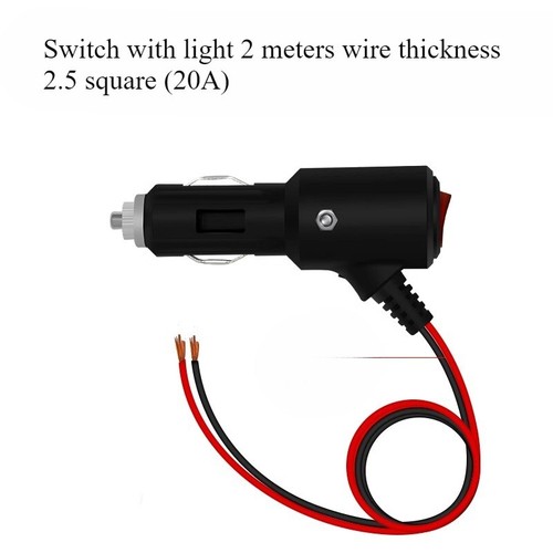 Car 12V Universal Cigarette Lighter Plug with Switch Fuse Indicator Power Cord - Picture 15 of 19