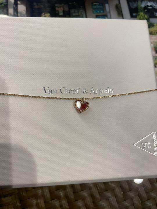 Van Cleef＆Arpels Sweet Alhambra Heart Pendant 18K Pink Gold