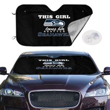 Seattle Seahawks Windshield Sunshade "this Girl Loves Her" Car Sunshade 55*30in