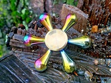 Rainbow Gold Water Drop All Brass Fidget Spinner Toy Boys Girls Kids Adults ADHD