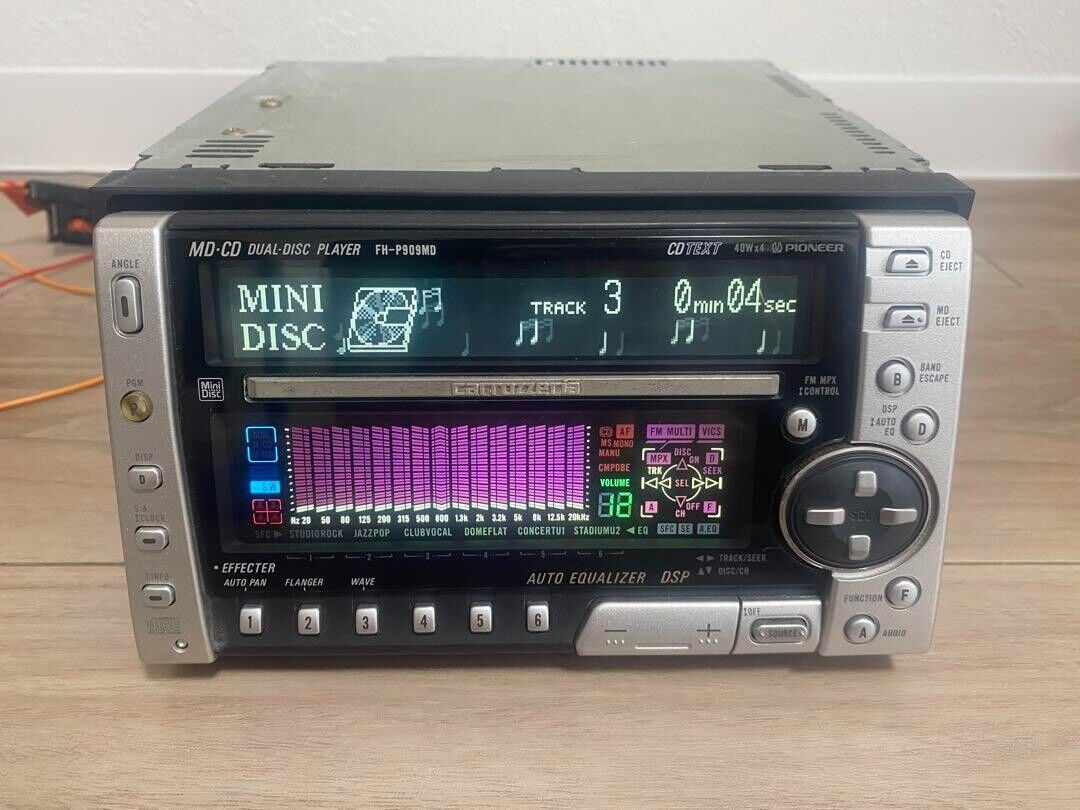 Rare Pioneer Carrozzeria FH-P909MD CD MD Receiver Operation Rare Pioneer Carrozzeria FH-P909MD CD MD Receiver Operation