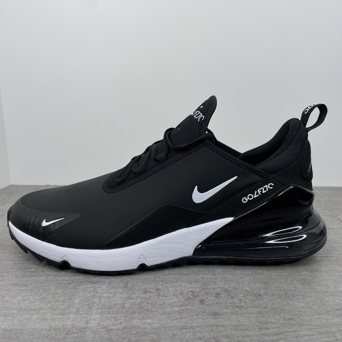 Nike Air Max 270 G Golf Shoes Men's 12 Spikeless Cleats Black