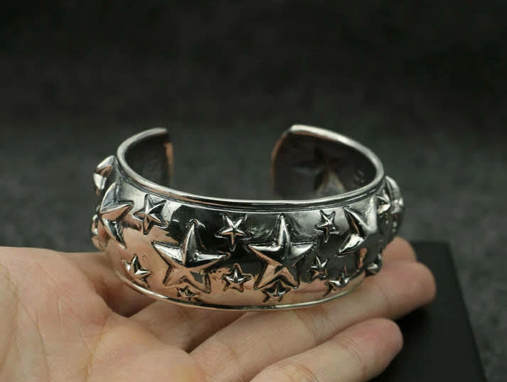 B21 Men's Bangle Stars 925 Sterling Silver