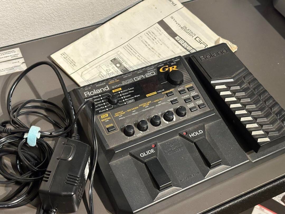 Roland GR-20 Guitar Synthesizer Effector Pedal Operation Confirm