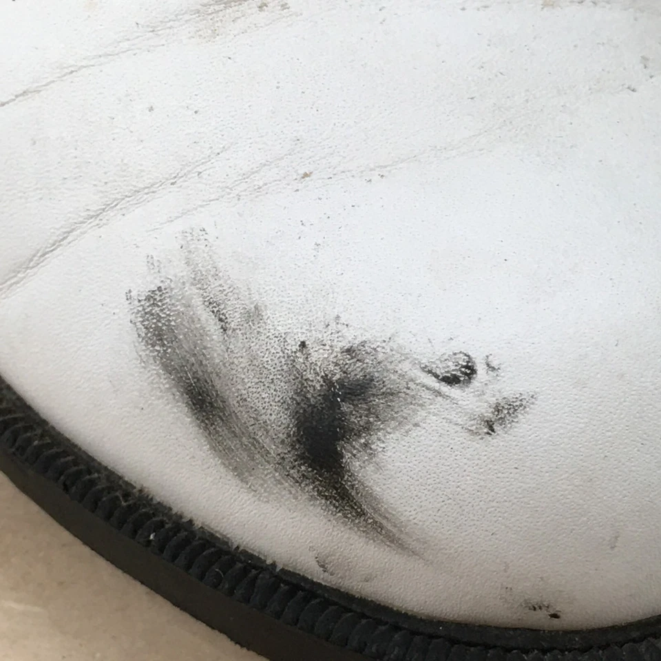 Adidas Shoes Mens 7.5 Z Traxion Spikes Golf Sneakers White Brown Leather Lace Up - Image 4 of 4