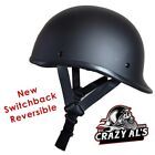 Real Crazy Al's New Featherlight Polo Switchback Reversible Helmet Flat Black