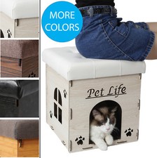 Pet Life Foldaway Collapsible Designer Cat House Furniture Bench FN1 