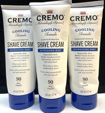 3 cremo cooling concentrated shave cream refreshing mint 6oz ea scuffed bottle